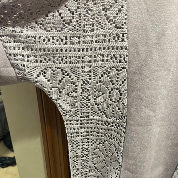 Lavender Knit Sweater with Lace Details - Picture 3 of 7